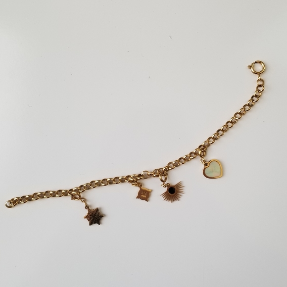 MaBoxCharm Gold Bracelet with Charms - Picture 6 of 10
